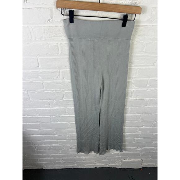 Everlane Women's The Ribbed Knit Flare Knit Pants Elastic Waist Gray Size XS - Picture 6 of 9